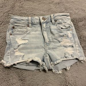 American Eagle Hi-Rise Shortie Jean Shorts